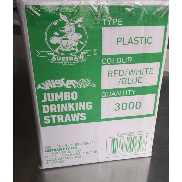 AUSTRAW – Jumbo drinking straw x 3000/ctn