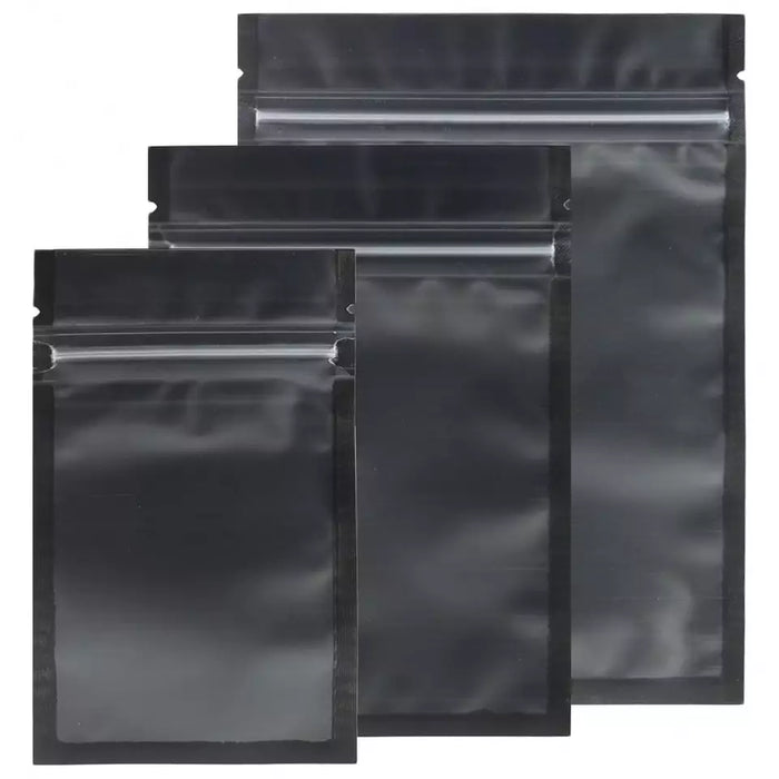 Resealable Black Candy Pouch Aluminum - Mylar Bag